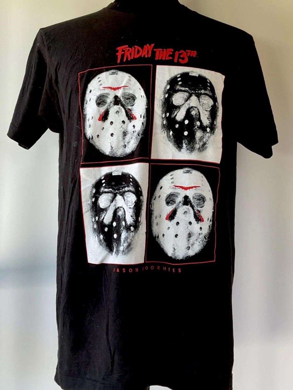 Friday The 13th Jason Vorhees Graphic Print T Shirt Black Size Large